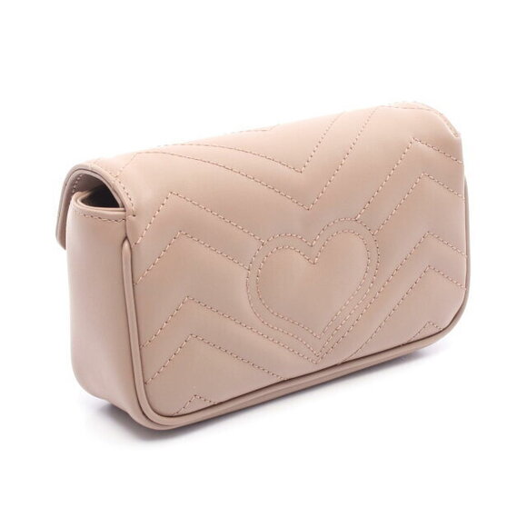 Gucci GG Marmont Super Shoulder Bag Leather Pink - Picture 2 of 4